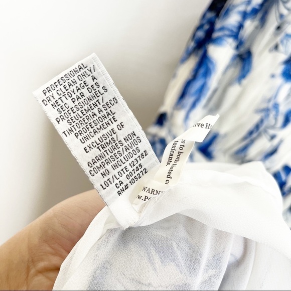 ML Monique Lhuillier White Floral Wrap Dress Bridesmaids Bridal Size 2 - Picture 9 of 11